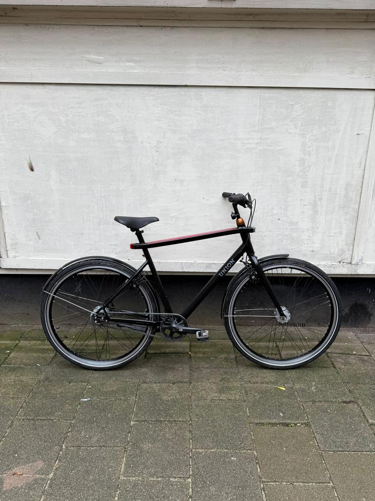 Union heren fiets 61cm 8 versnellingen riem aandrijving, Ophalen of Verzenden, Zo goed als nieuw, Overige merken, Versnellingen