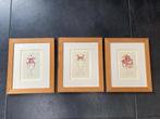 3 schilderijtjes ijscoupe, Antiek en Kunst, Ophalen