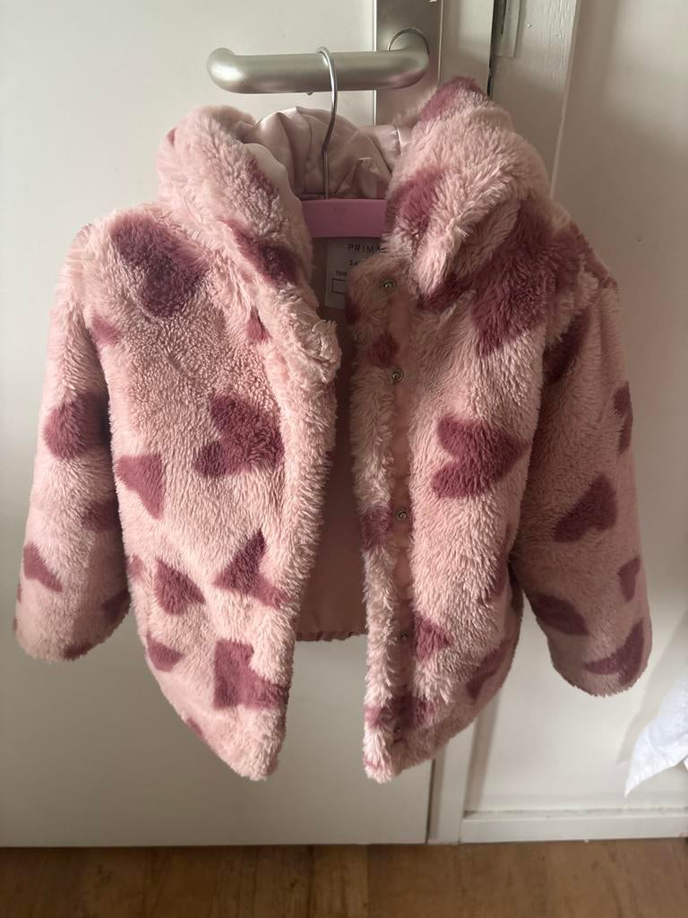Primark Jas 3-4 jaar - Zachte teddy stof, Ophalen, Zo goed als nieuw, Meisje, Overige typen