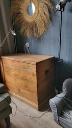 Engelse antiek grenen (deken) kist, Ophalen, Gebruikt, 100 tot 150 cm