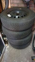 4 Continental winterbanden 195 / 65 R15 met stalen velgen, Ophalen, Gebruikt