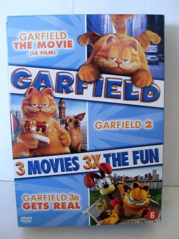 Garfield 1 & 2 + Garfield get's real (originele dvd's) beschikbaar voor biedingen