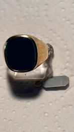 Gouden herenring met blauw lagensteen, 20 of groter, Heer, Nieuw, Ophalen of Verzenden