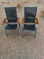 2 Tuinstoelen - Aluminium/Textileen, Tuin en Terras, Ophalen, Zo goed als nieuw, Aluminium, Inklapbaar