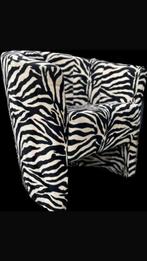 Zebra Fauteuil - Safari Stijl, Huis en Inrichting, Fauteuils, Ophalen, Gebruikt, Stof, 75 tot 100 cm