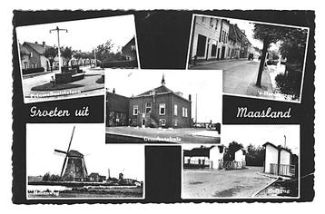 991006 Maasland ZH 1959 Gelopen met postzegel beschikbaar voor biedingen
