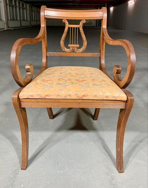 Klassieke empire stijl - lier stoel, Antiek en Kunst, Antiek | Meubels | Stoelen en Banken, Ophalen