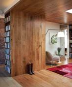 EIKEN WAND BEKLEDING, GEROOKT GEBORSTELD EN NATUREL GEOLIED, Ophalen of Verzenden