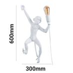 Grote Aap Muurlamp Wit - Nieuw in Doos Monkey Hanging, Huis en Inrichting, Lampen | Hanglampen, Ophalen of Verzenden, Nieuw, Kunststof