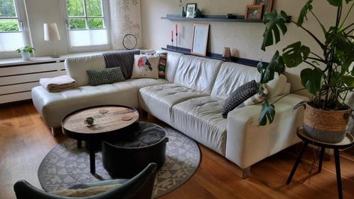 hoekbank leer, Huis en Inrichting, Banken | Bankstellen, Gebruikt, Hoekbank, Driepersoons, 250 tot 300 cm, Minder dan 75 cm, Leer