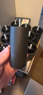 14x Zwarte Meubelpootjes M8 - 12cm Hoog, Tafelpoot, Rond, Nieuw, Minder dan 50 cm