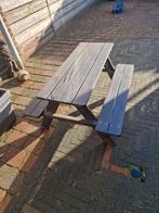 Kinder picknick tafel zwart gebeitst, Tuin en Terras, Picknicktafels, Gebruikt, Rechthoekig, Hout, Ophalen