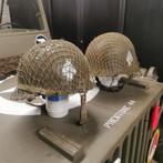 2 M1 helmen met liners, Ophalen, Amerika, Helm of Baret