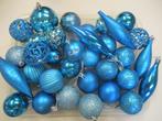 35 Blauwe Kerstballen inclusief opbergbak  (2), Ophalen of Verzenden, Zo goed als nieuw
