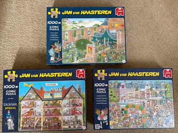 3x Jan van Haasteren Puzzels 1000 Stukjes beschikbaar voor biedingen