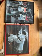 Sport print door H wiersma serie de renner en de judoka, Antiek en Kunst, Ophalen of Verzenden