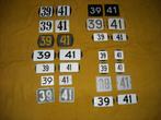 oud emaille huisnummer 39 en 41 ook 40 42 43 44 45 46 47 48, Antiek en Kunst, Antiek | Emaille, Ophalen of Verzenden