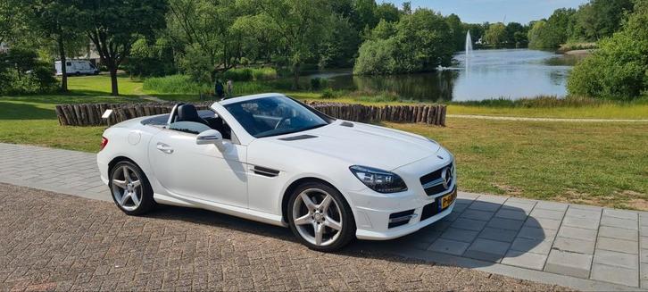 Mercedes-Benz SLK 1.8 Slk200 Kompr Roadster AUT 2014 Wit, Auto's, Mercedes-Benz, Particulier, SLK, Airbags, Airconditioning, Alarm
