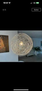 Zilverkleurige hanglamp van draadstaal, Huis en Inrichting, Lampen | Hanglampen, Ophalen, Zo goed als nieuw, Metaal, 50 tot 75 cm