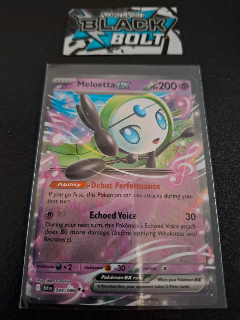 Pokemon Meloetta (EX) (044/086) – Black Bolt, Ophalen of Verzenden, Nieuw, Meerdere kaarten, Foil
