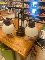 Vintage Plafondlamp met 3 Lampen, Ophalen, Gebruikt, Wit, Rond
