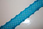 Katoen band met geschulpte zijkant - blauw/wit 25mm #3629, Hobby en Vrije tijd, Ophalen of Verzenden, Nieuw, Lint, Band of Elastiek
