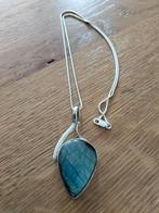 Blije boeddha Labradoriet hanger zilver met zilveren ketting, Ophalen of Verzenden, Nieuw, Steen of Mineraal