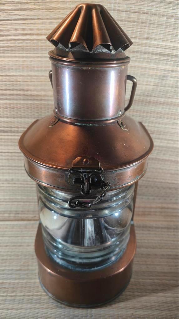 Koperen Scheepslamp, Antiek en Kunst, Antiek | Lampen, Ophalen of Verzenden