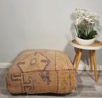 Vintage berber poef, marokkaans zitkussen, Verzenden, 50 tot 75 cm, 50 tot 75 cm