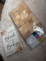 Kleur blokken gender reveal baby shower, Ophalen of Verzenden, Nieuw, Feestartikel, Geboorte of Huwelijk