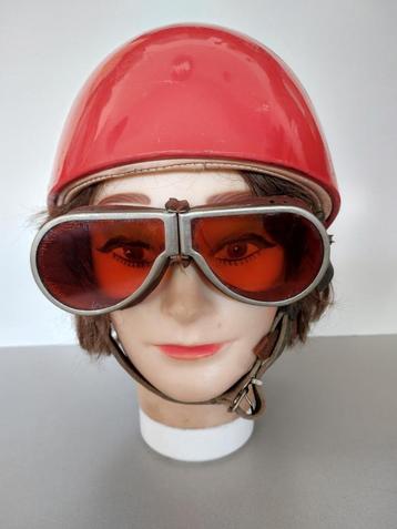Vintage Opvouwbare Motorbril met paraattasje beschikbaar voor biedingen