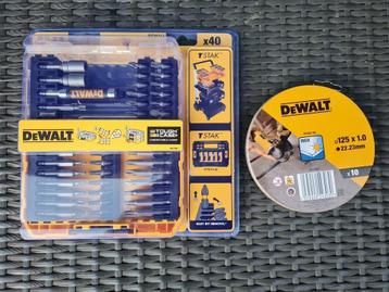 DeWalt Bitset 40-dlg + doosje slijpschijven (10x) beschikbaar voor biedingen