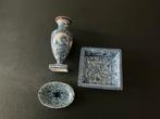Te koop leuk Delftsblauw vaasje en schaaltjes, Antiek en Kunst, Antiek | Keramiek en Aardewerk, Ophalen of Verzenden
