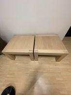 Eikenhouten bijzettafel - white wash - 90x90, Ophalen, 50 tot 100 cm, Zo goed als nieuw, Minder dan 50 cm