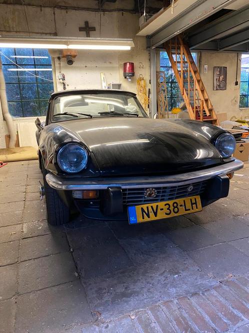 Triumph Spitfire 1.5 TC 1978 Zwart, Auto's, Triumph, Particulier, Spitfire, Benzine, Cabriolet, Handgeschakeld, Origineel Nederlands