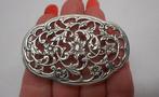 Zilveren grote vintage broche gesigneerd Hooikaas nr.1268