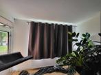 2 sets bruin verduisteringsgordijnen met gordijnroedeset, Ophalen, 150 tot 200 cm, Bruin, 100 tot 150 cm