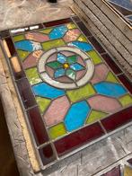 Diverse glas in lood panelen, Doe-het-zelf en Verbouw, Glas en Ramen, Ophalen, Gebruikt, Minder dan 80 cm, Glas in lood