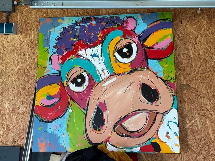 Kleurrijk Schilderij van Liz, Antiek en Kunst, Kunst | Schilderijen | Klassiek, Ophalen