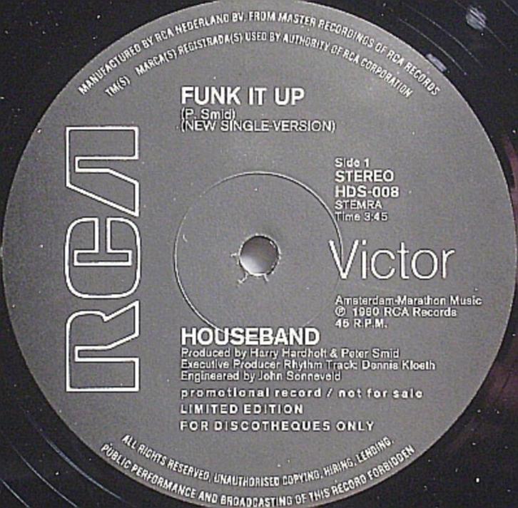 Houseband ‎– Funk It Up promo maxi single, Cd's en Dvd's, Vinyl Singles, Zo goed als nieuw, Maxi-single, Dance, 12 inch, Verzenden
