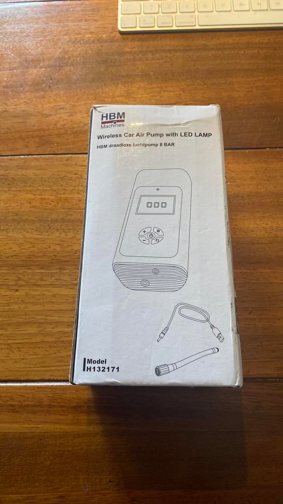 Draadloze luchtpomp met ledlamp HBM, Ophalen of Verzenden, Nieuw