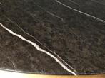 Salontafel Neno 75x85 - Zwart glas marmer look hoge korting, Overige vormen, 50 tot 100 cm, Minder dan 50 cm, Nieuw