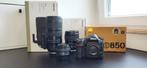 Nikon D850 + complete camera uitrusting, Ophalen, Zo goed als nieuw