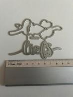 Snijmal tekst Liefs, Hobby en Vrije tijd, Kaarten | Zelf maken, Ophalen of Verzenden, Nieuw, Overige thema's, Pons of Mal