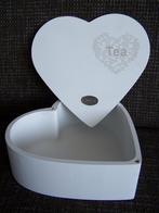 NIEUW! houten doos (HARTVORMIG) tea / thee, Ophalen of Verzenden, Nieuw, Materiaal
