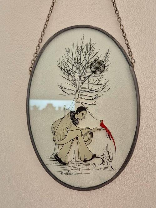Vintage Pierrot raamhanger, Huis en Inrichting, Woonaccessoires | Wanddecoraties, Zo goed als nieuw, Ophalen of Verzenden