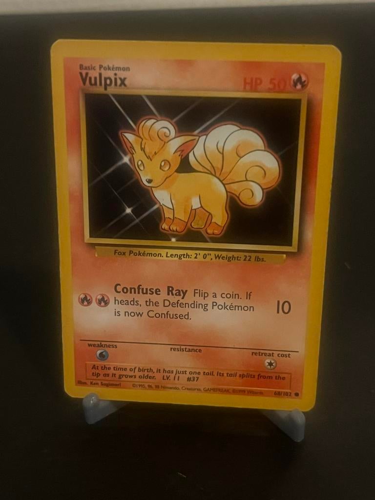 Vulpix (68/102) - Base set - LP, Ophalen of Verzenden, Gebruikt