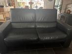 zwart lederen tweezits bank en relax stoel, Huis en Inrichting, Banken | Bankstellen, 150 tot 200 cm, Tweepersoons, Ophalen of Verzenden