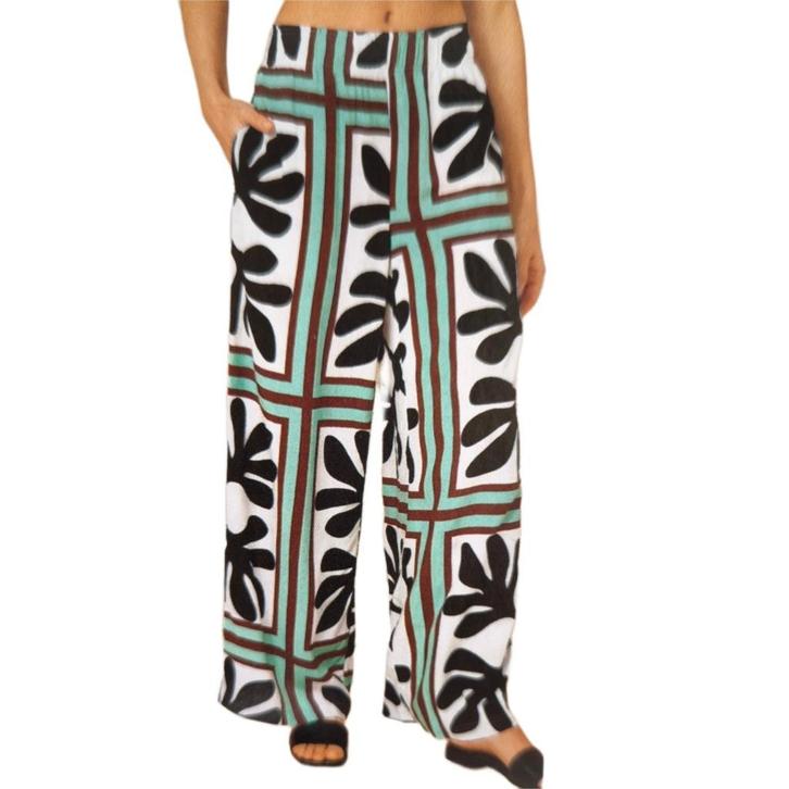 (BR17) Wijde zomerse broek – Esmara, maat M, Kleding | Dames, Broeken en Pantalons, Zo goed als nieuw, Maat 38/40 (M), Overige kleuren