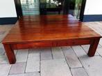 Grote teakhouten salontafel. 140 bij 140 cm., Huis en Inrichting, Ophalen, Gebruikt